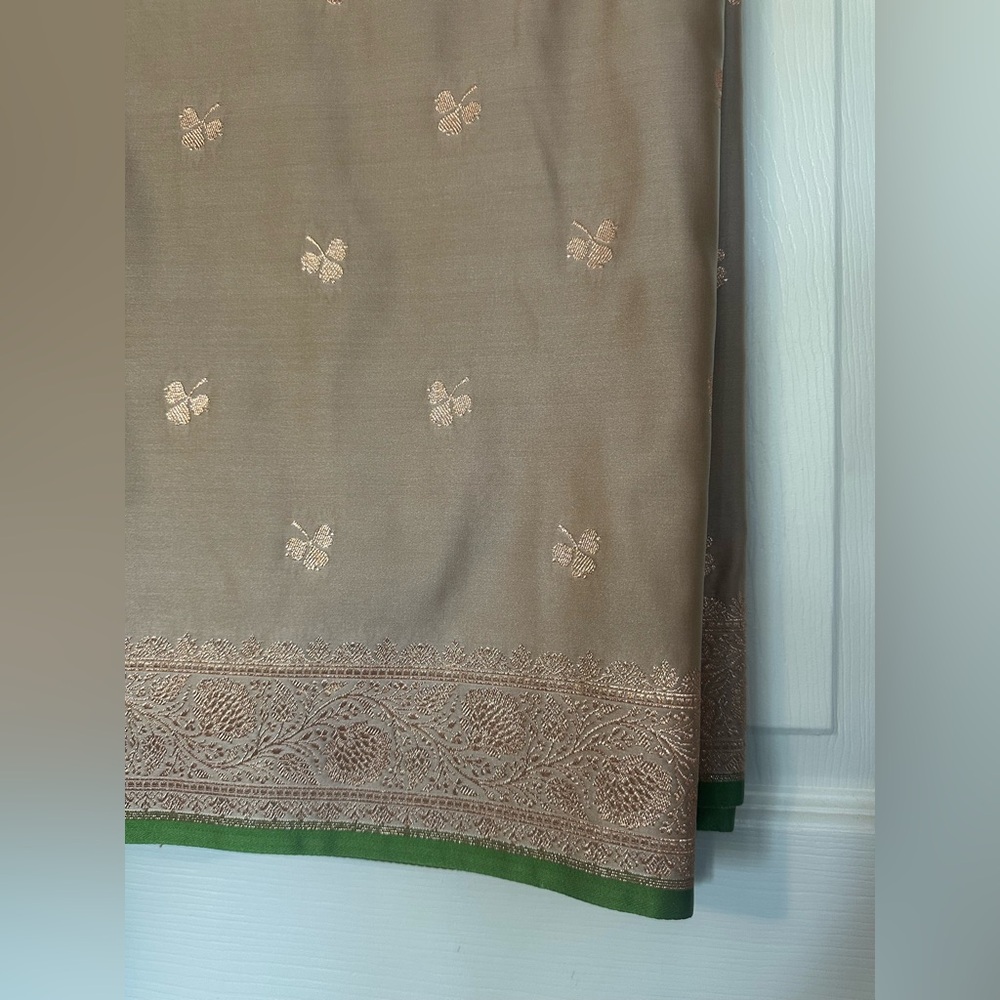 Pure katan silk saree set - Picture 7 of 13